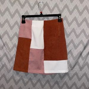 Block mini skirt